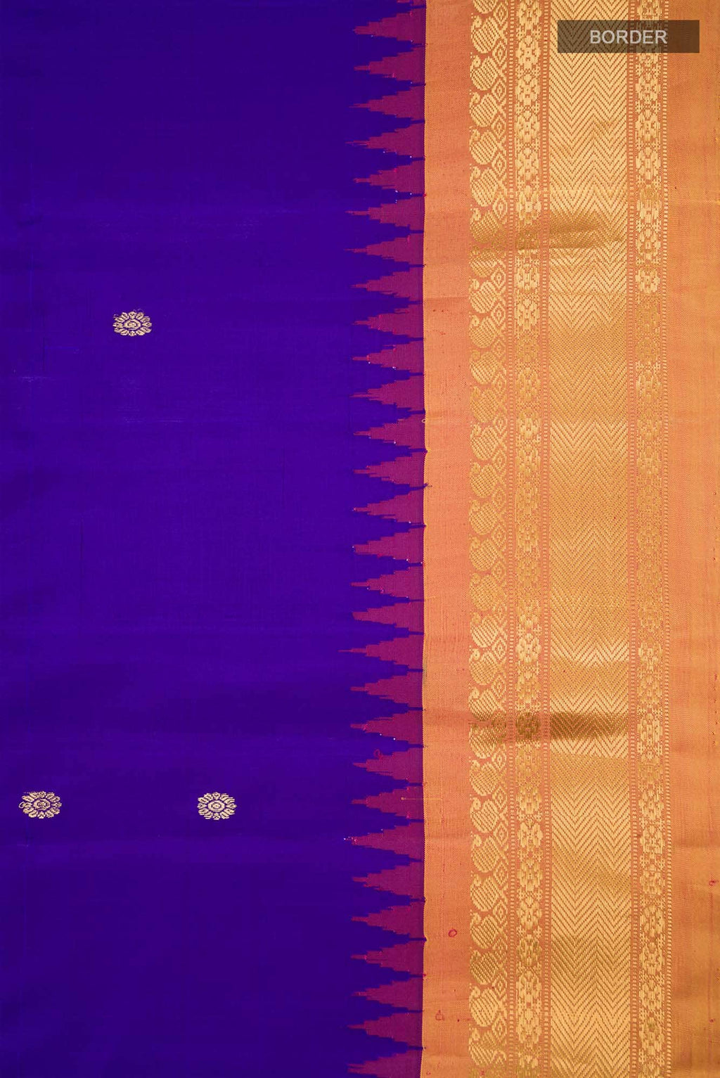 Blue Gadwal Silk Saree