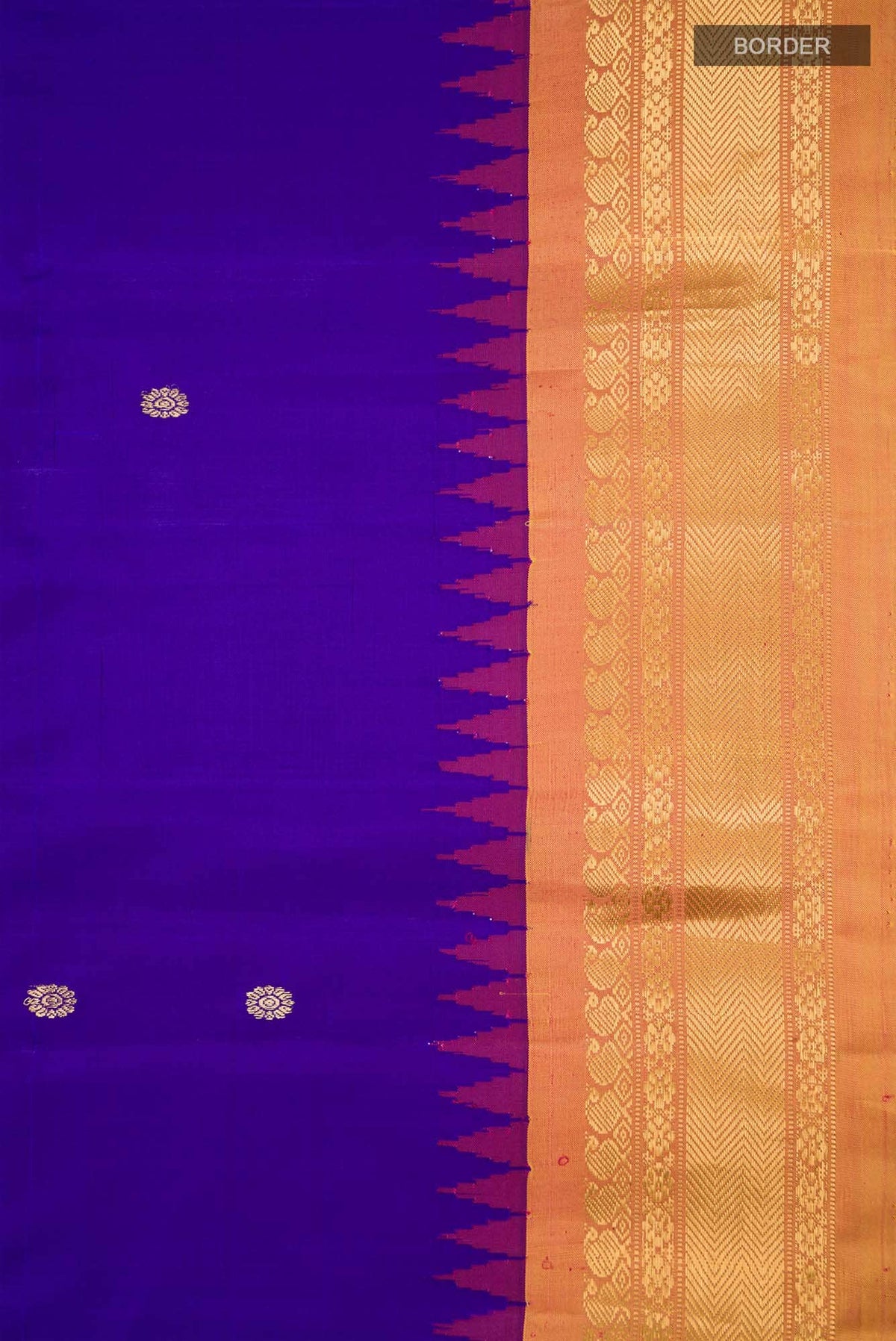Blue Gadwal Silk Saree