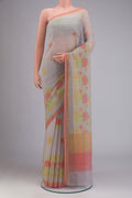 Grey Chiffon Saree