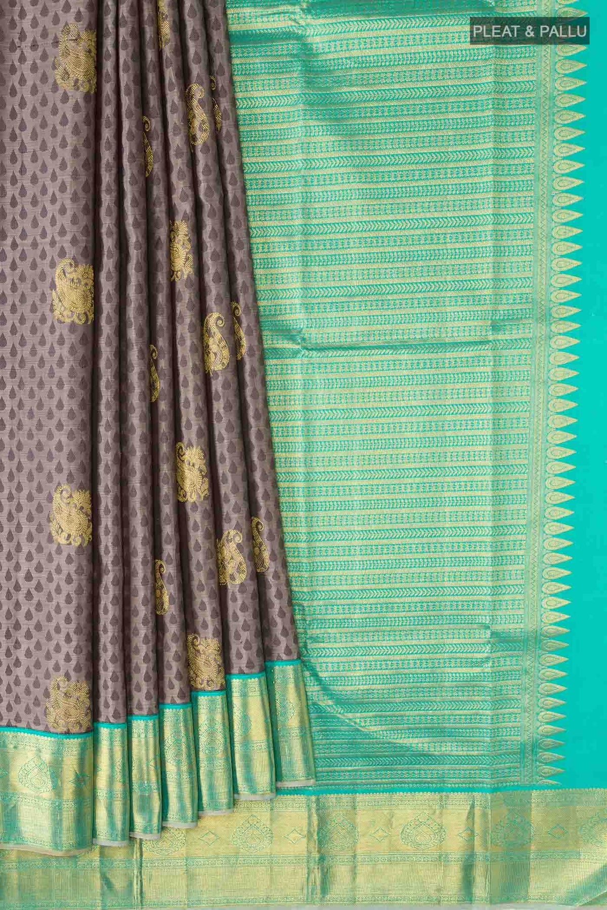 Grey Kanjivaram Silk Saree