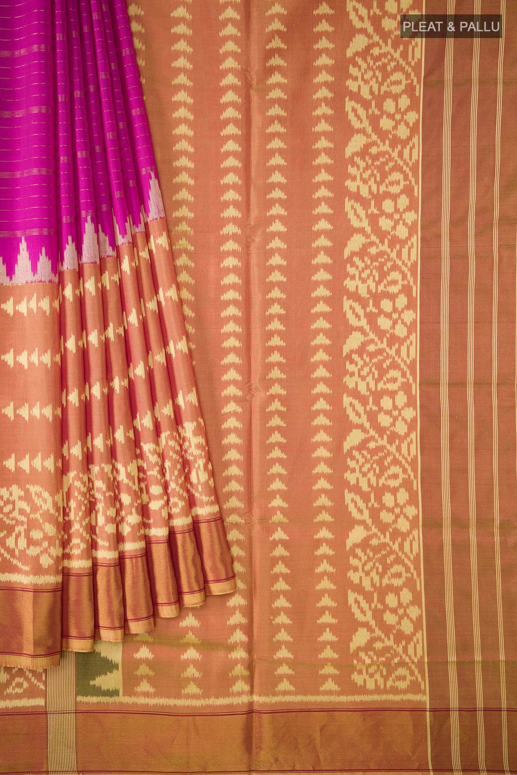 Mustard Rajkot Patola Silk Saree