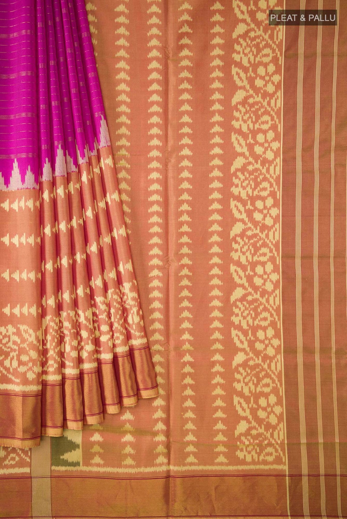 Mustard Rajkot Patola Silk Saree