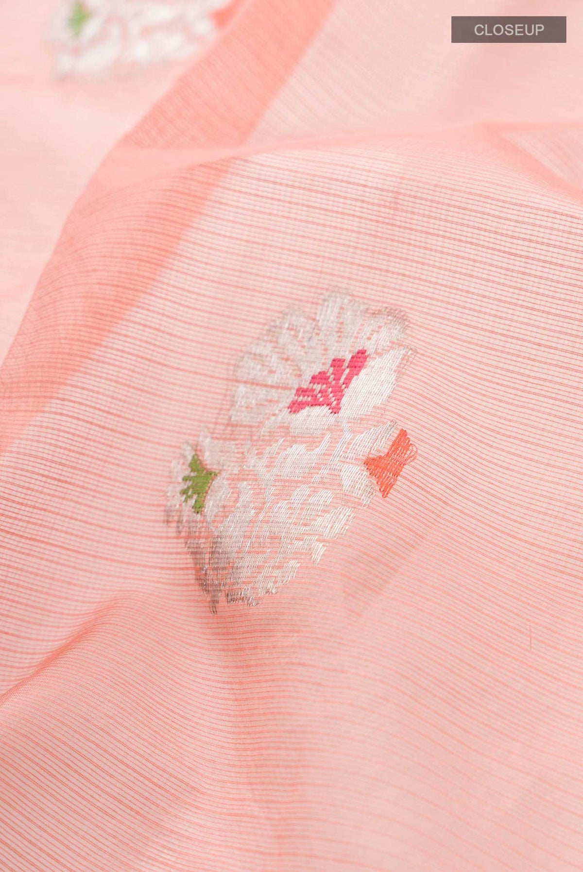 Peach Kota Silk Saree