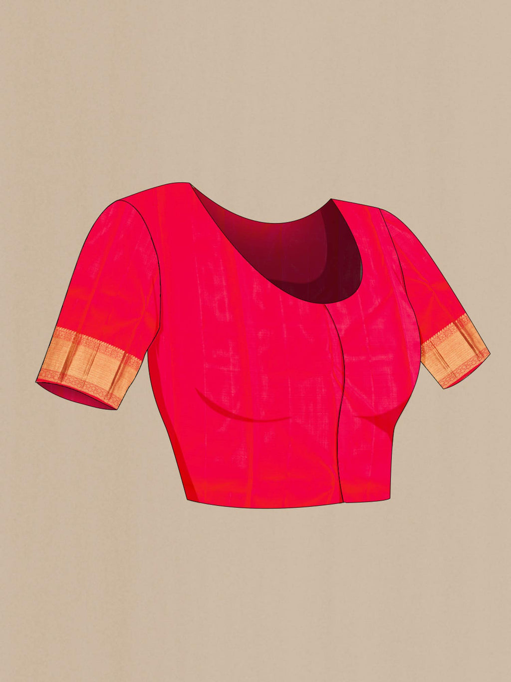 Pure Silk Pure Zari Orange with Gold Color Kanjivaram Saree
