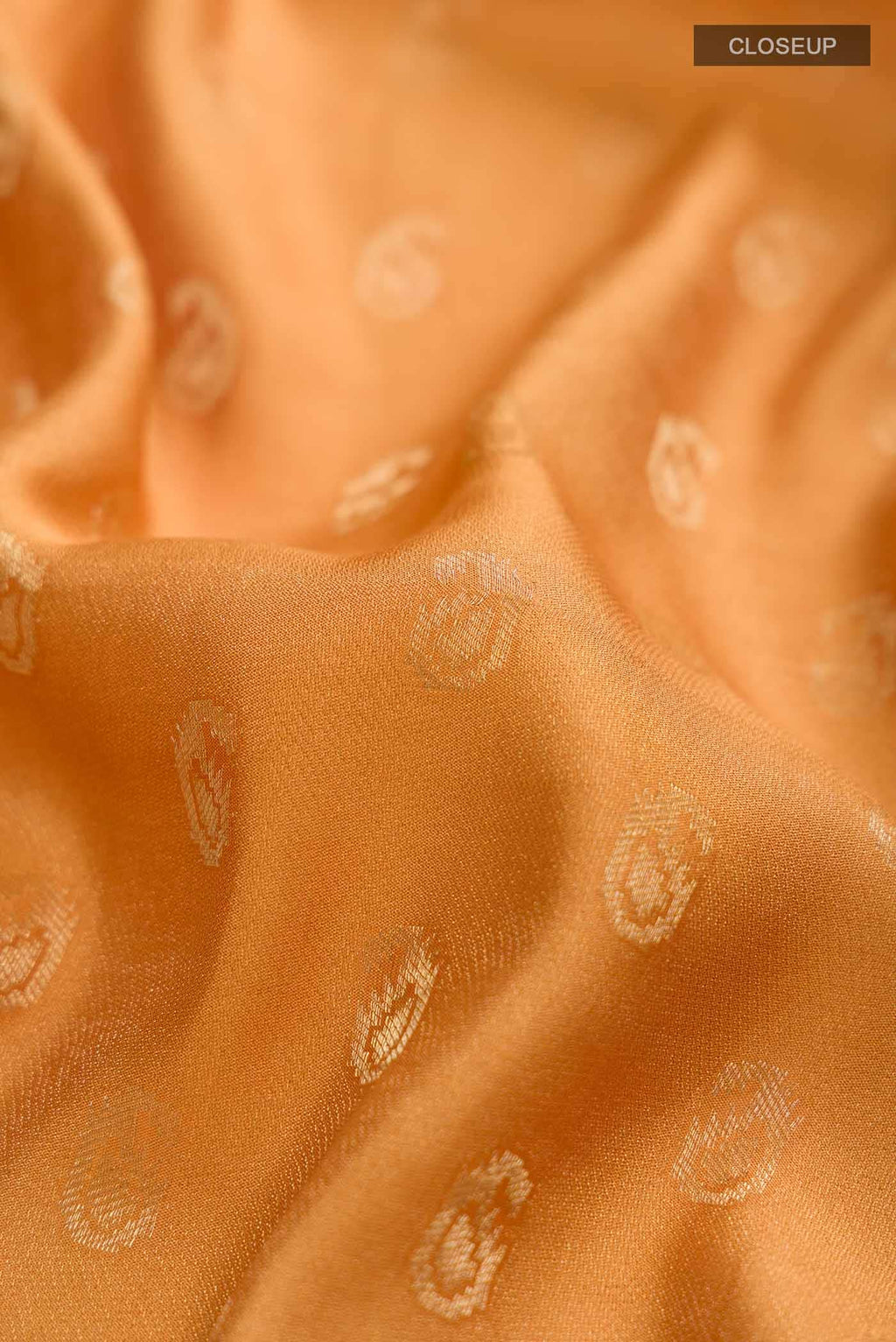 Mustard Mysore Crepe Saree