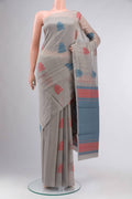 Grey Silk Cotton Saree