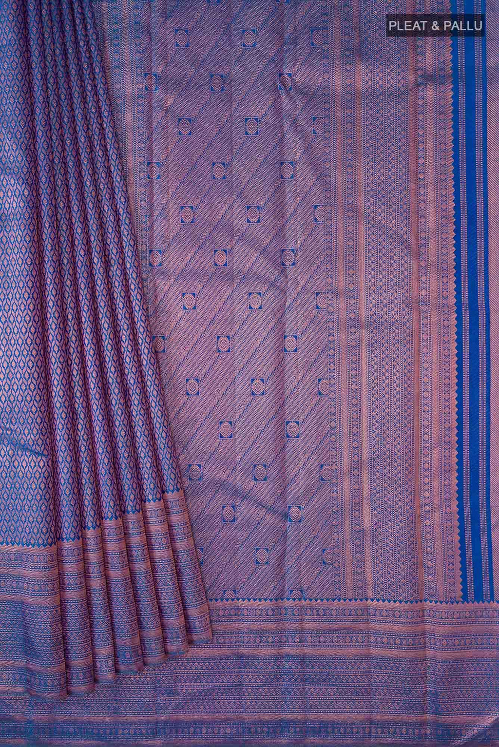 Blue Kanchipuram Silk Saree