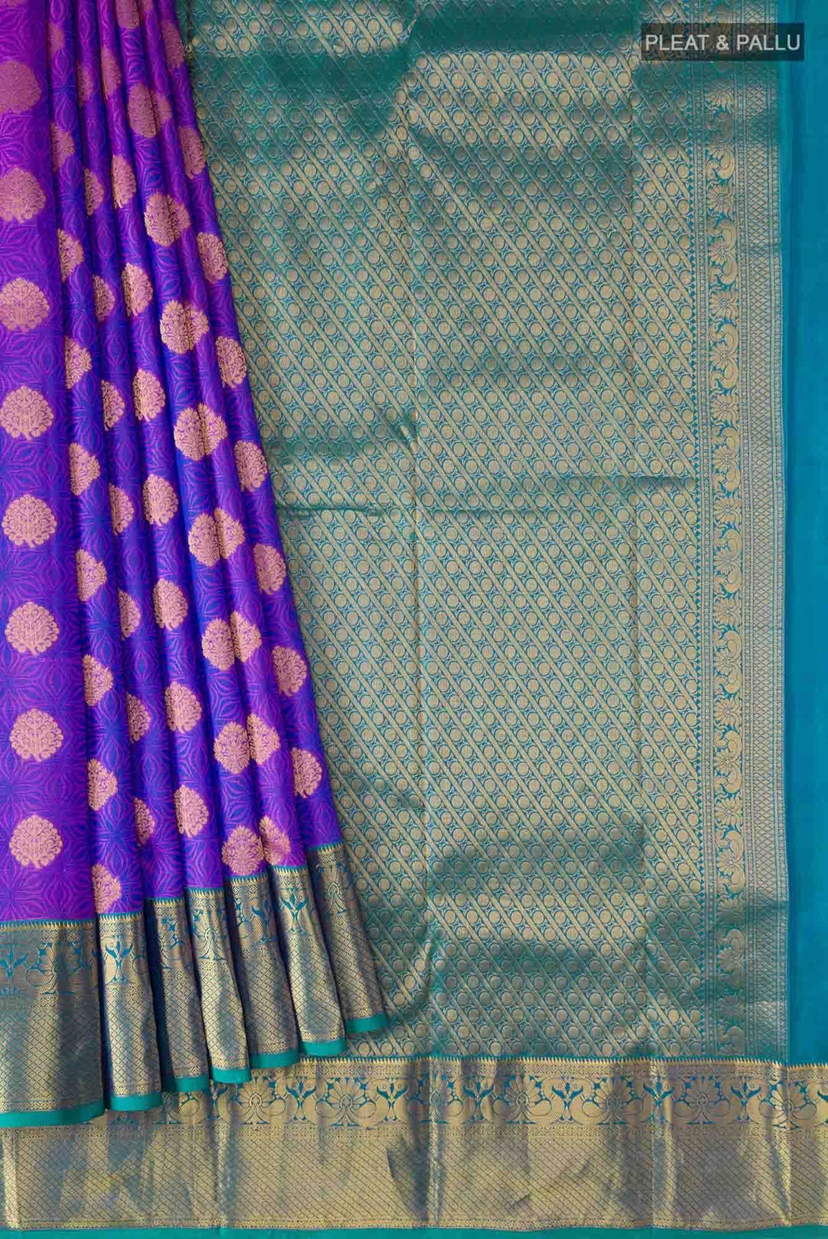 Purple Kanchipuram Silk Saree