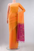 Orange Silk Cotton Saree