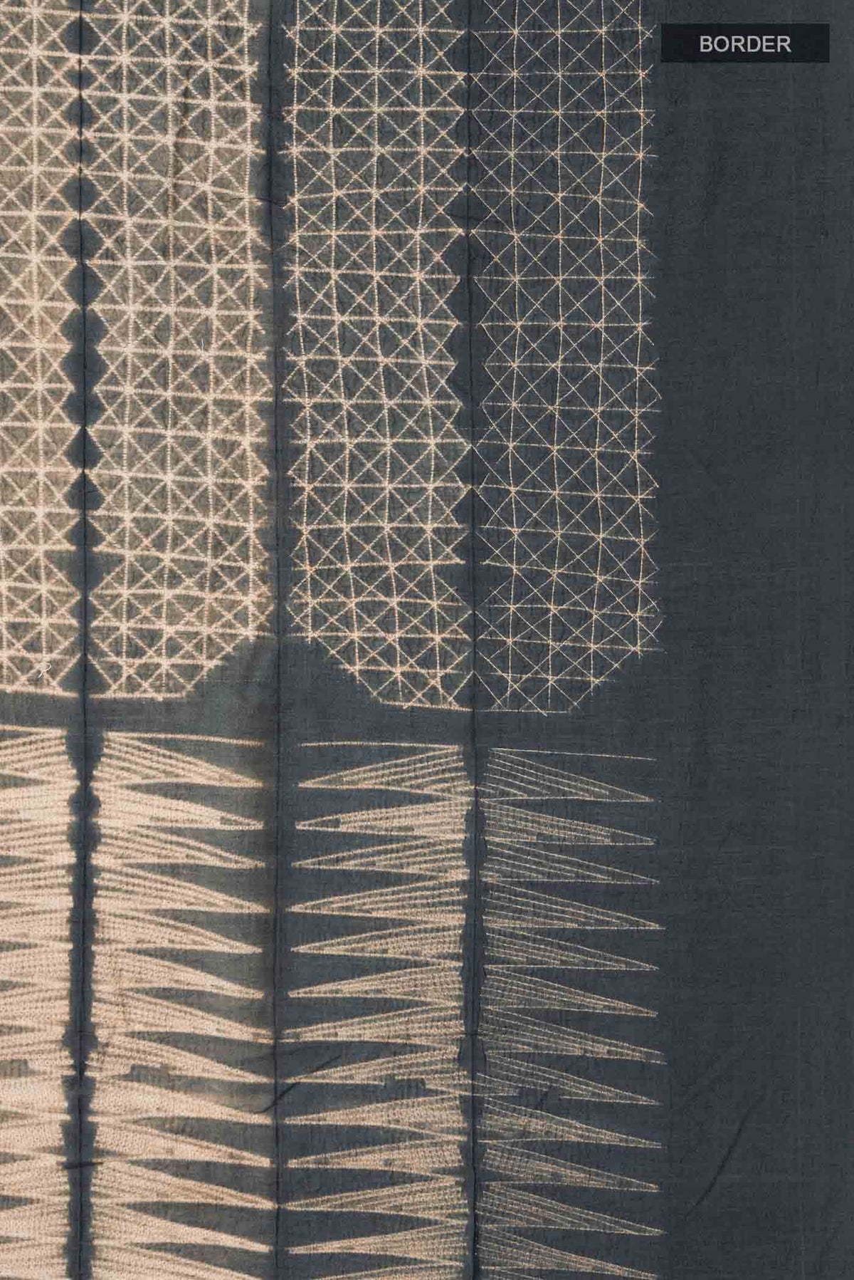 Grey Bhagalpuri Tussar Silk Saree