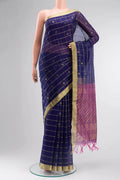 Navy Blue Silk Cotton Saree