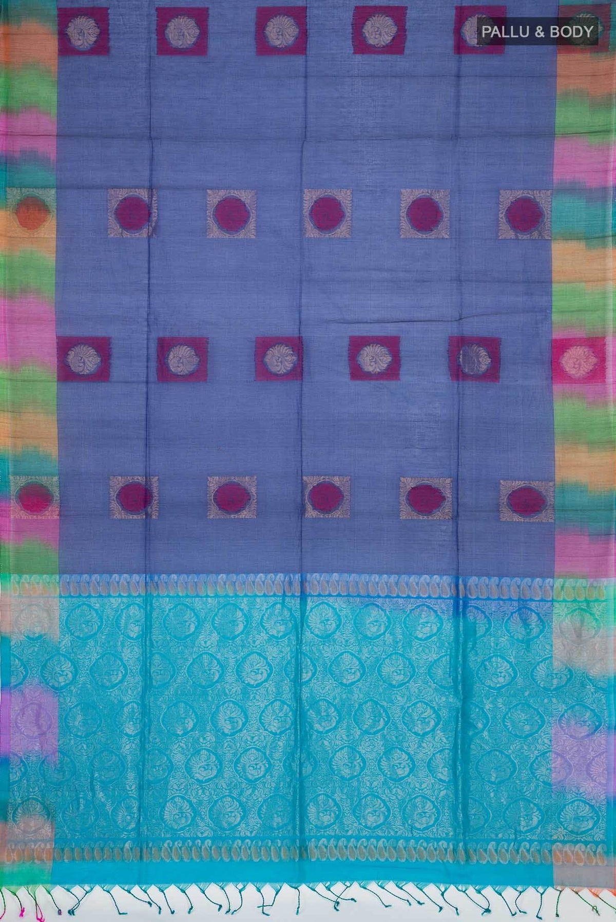 Blue Silk Cotton Saree
