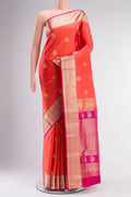 Orange with Pink Dual Tone Soft Silk Saree