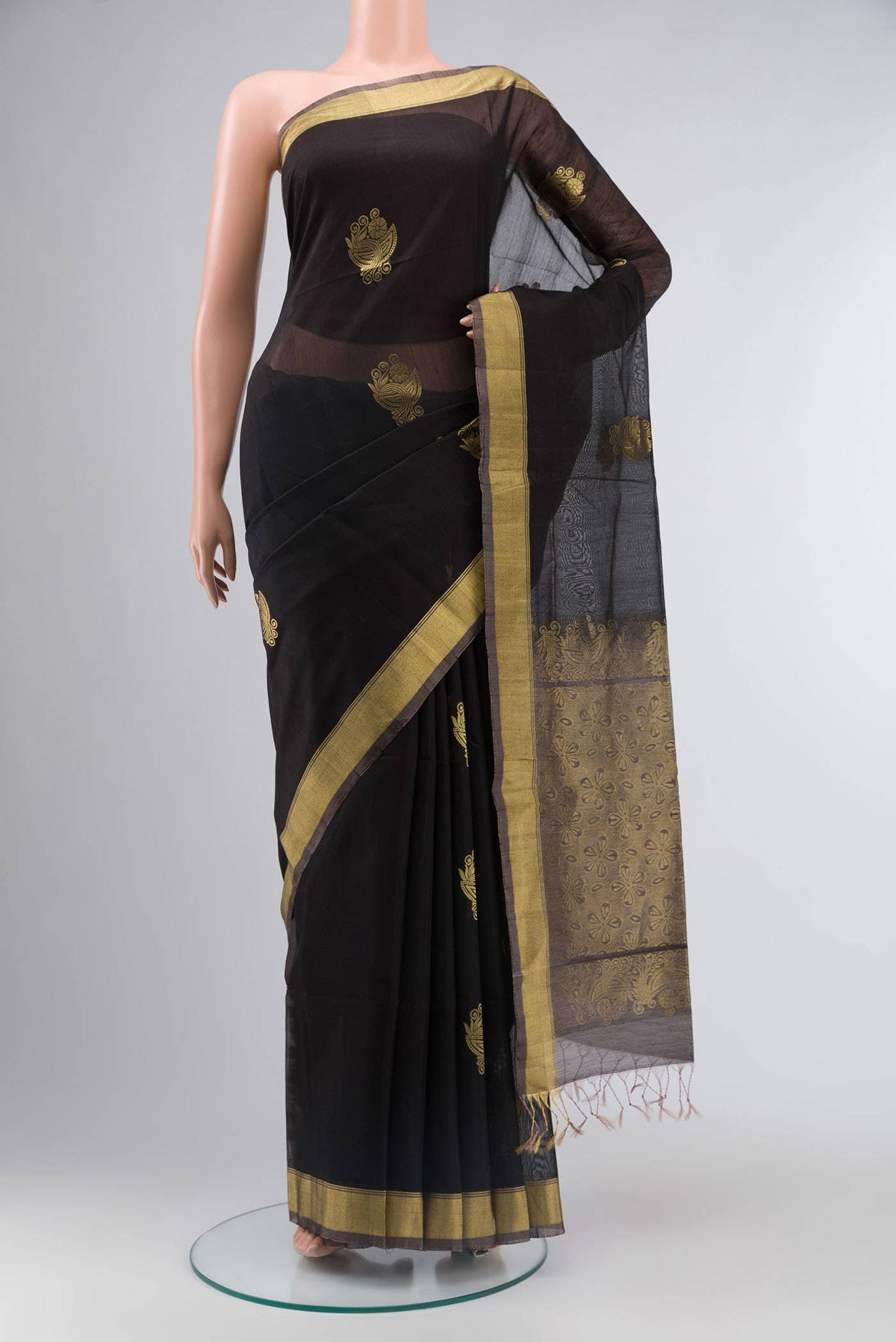 Black Silk Cotton Saree