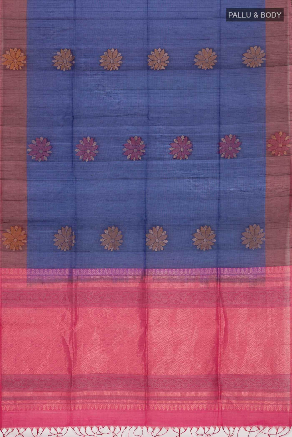 Blue Silk Cotton Saree