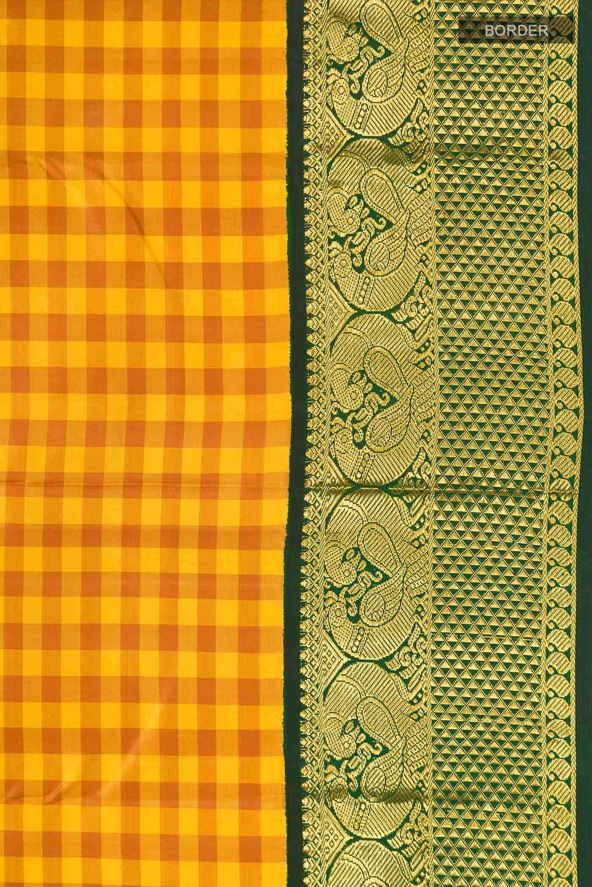 Yellow Kanchipuram Silk Saree