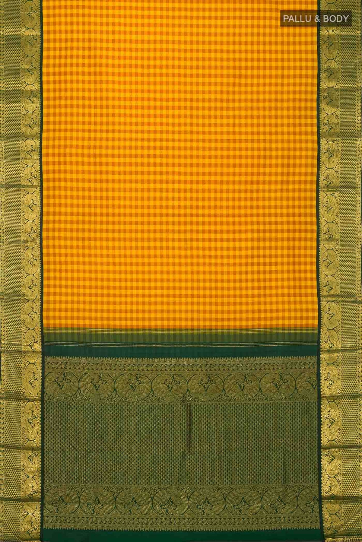 Yellow Kanchipuram Silk Saree