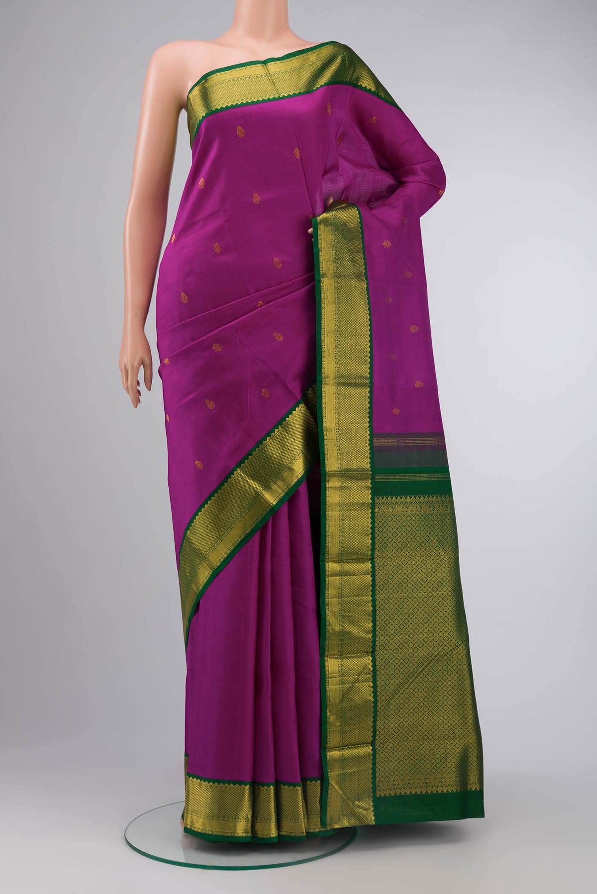 Purple Kanjivaram Silk Saree