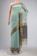 Light Blue Maheshwari Silk Cotton Saree