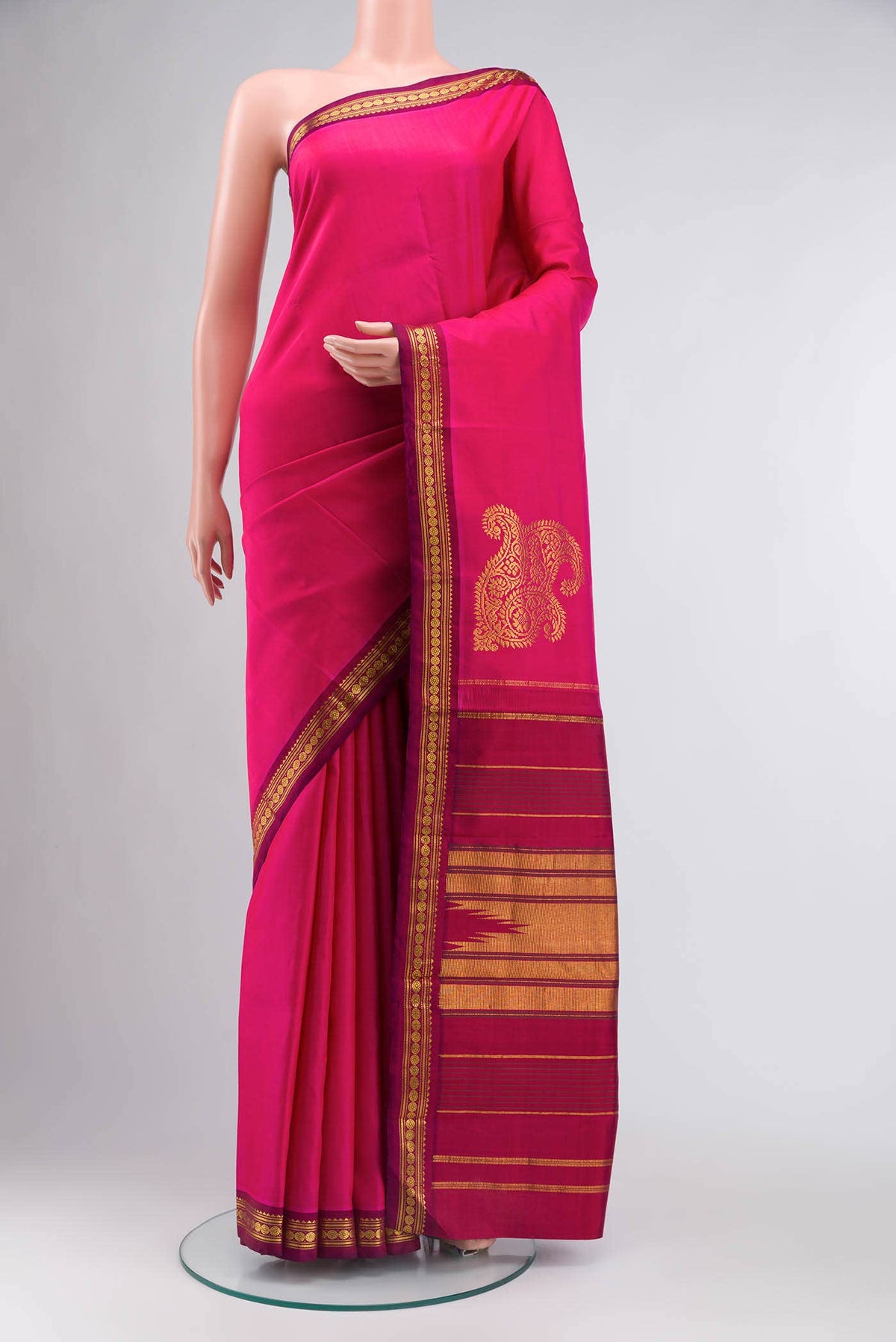 Pink Kanjivaram Silk Saree
