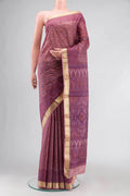 Mauve Printed Silk Saree