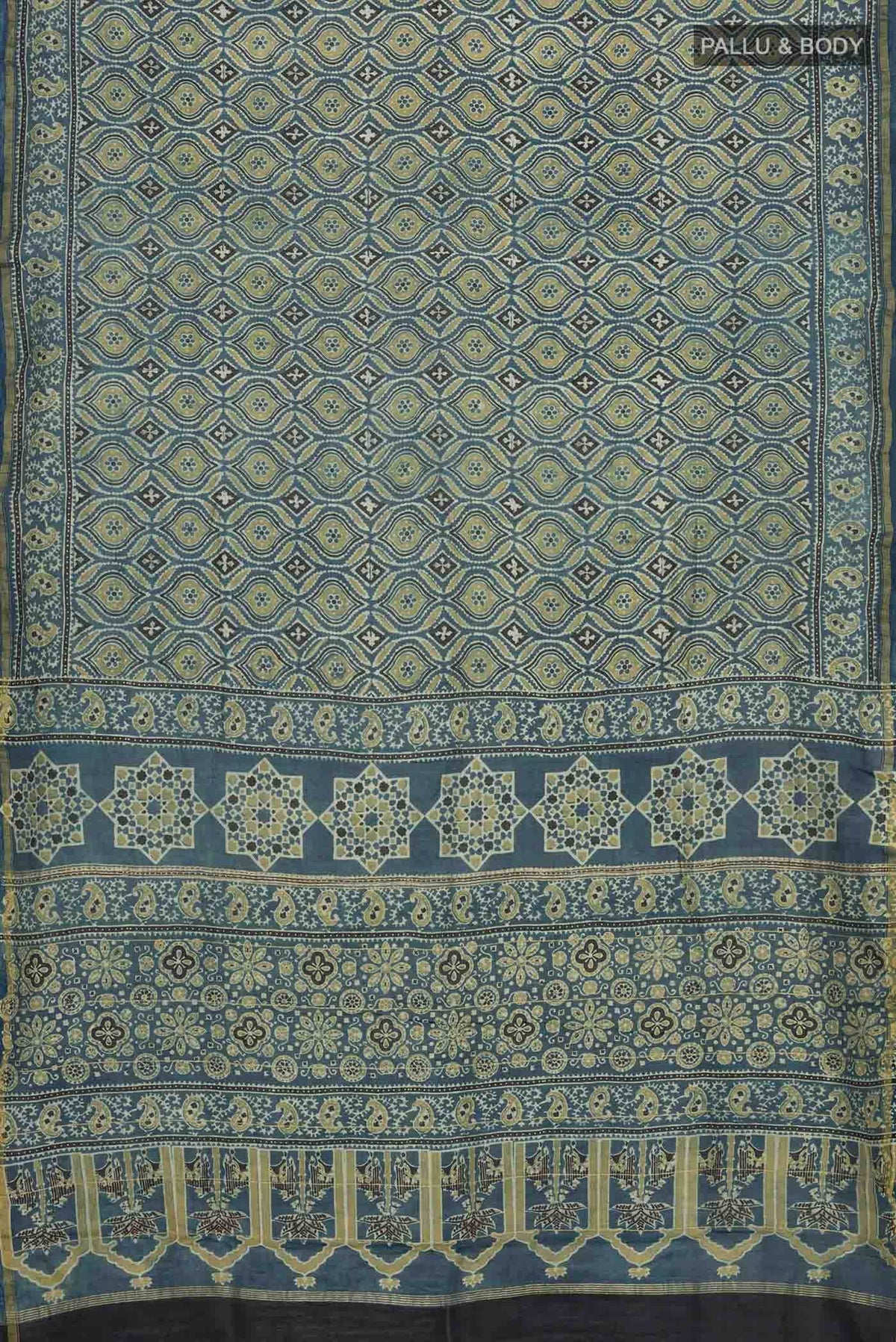 Blue Chanderi Silk Cotton Saree