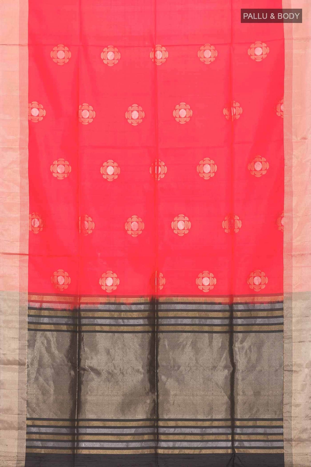 Red Dual Tone Soft Silk Saree