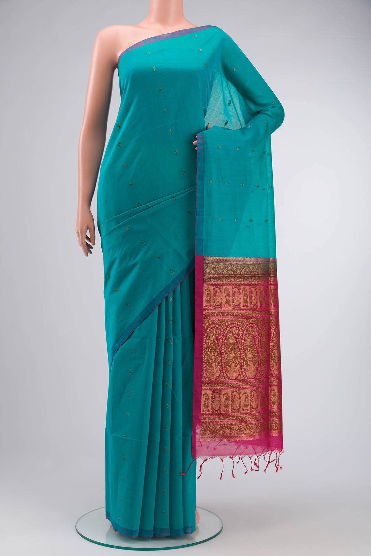 Blue Silk Cotton Saree