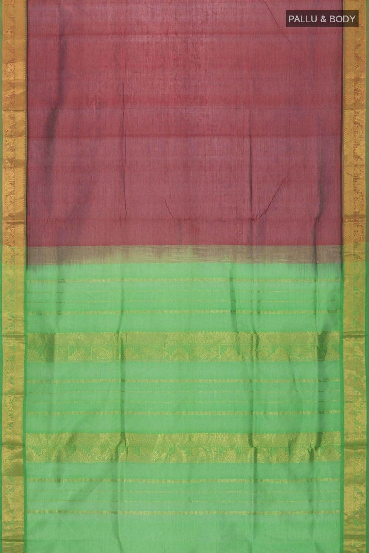 Maroon Silk Cotton Saree