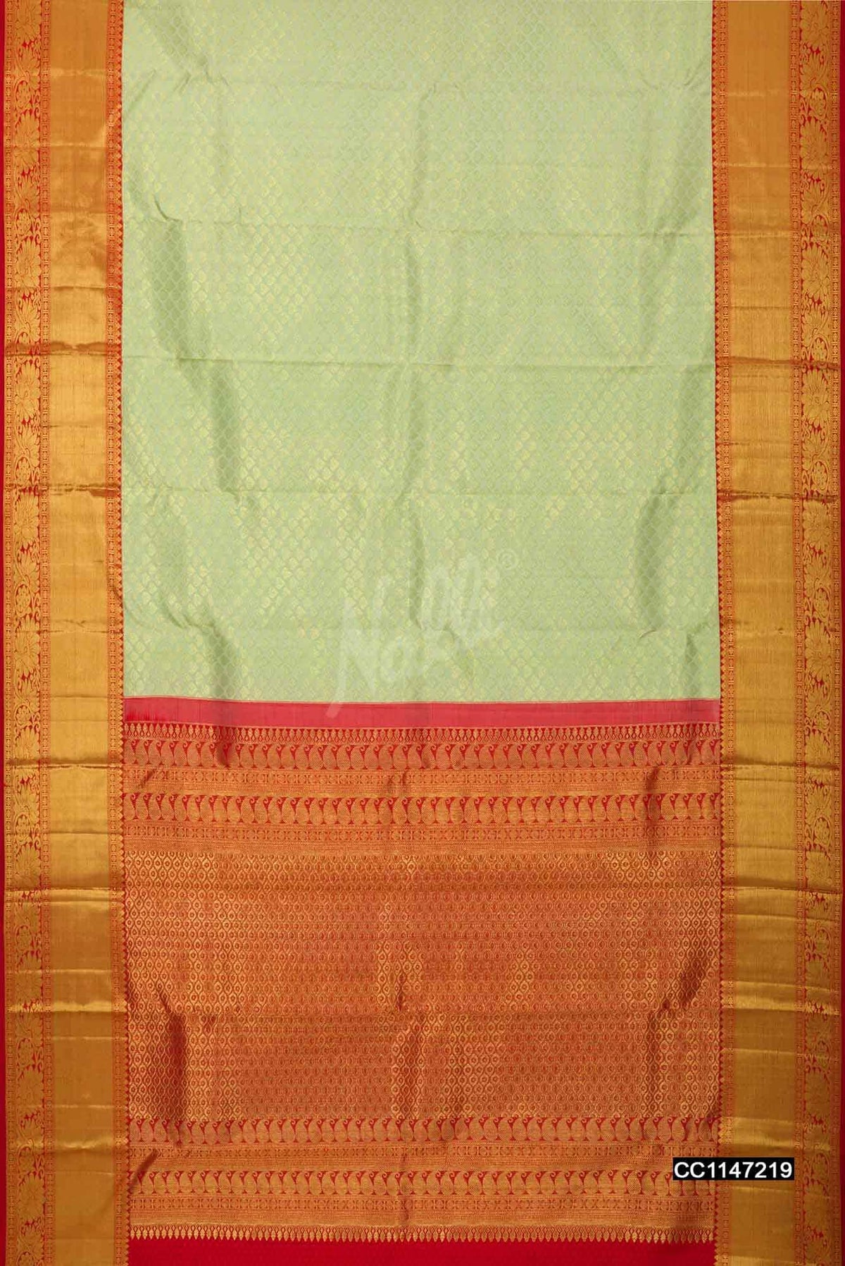 Light Green Kanchipuram Silk Saree