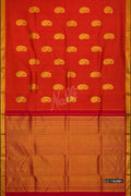 Maroon with Orange Dual Tone Kanchipuram Silk Saree