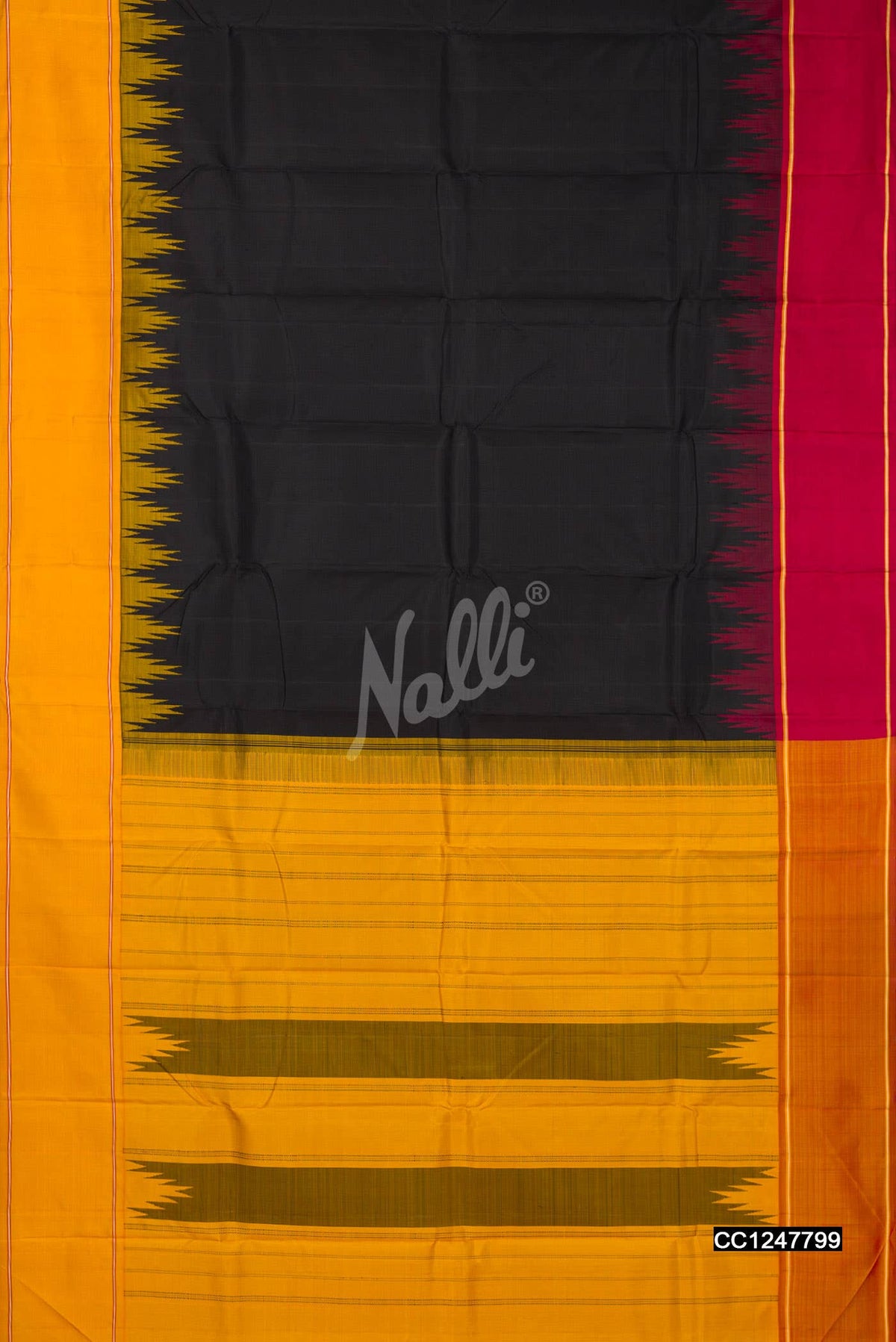 Black Kanchipuram Silk Saree