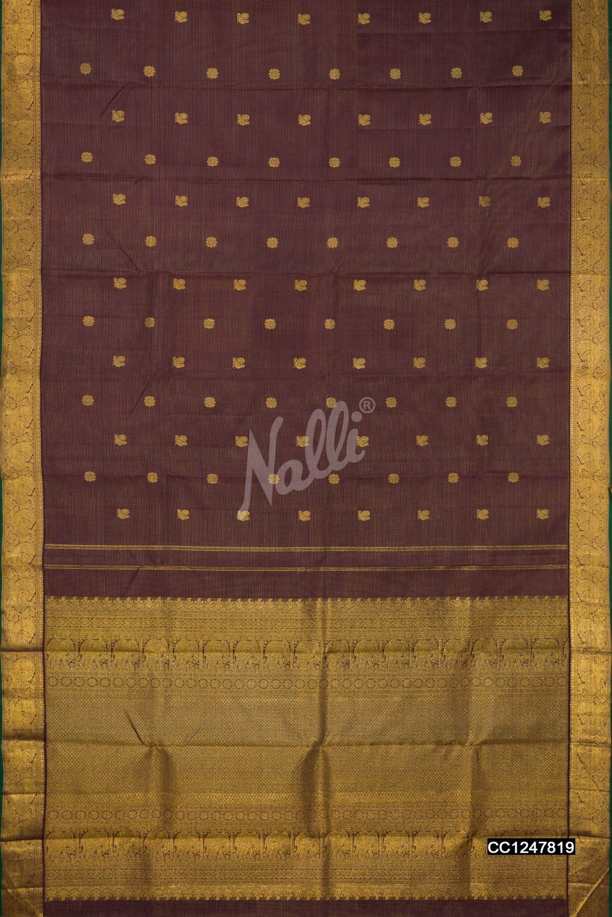 Brown Kanchipuram Silk Saree