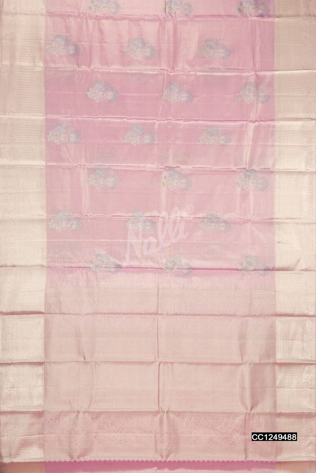 Pink Kanchipuram Tissue Silk Saree