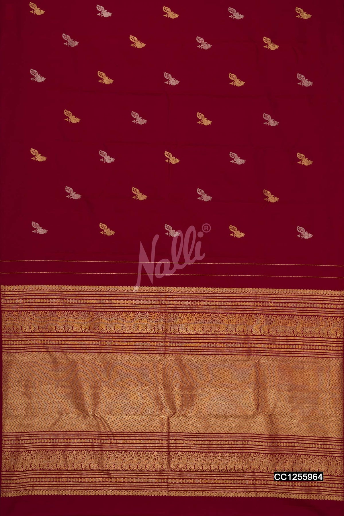 Maroon Kanchipuram Silk Saree