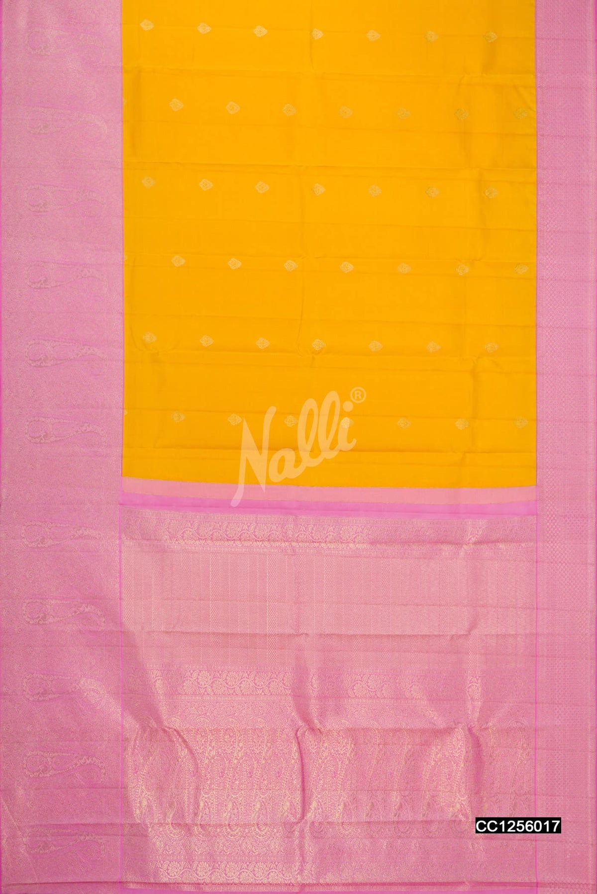 Yellow Kanchipuram Silk Saree