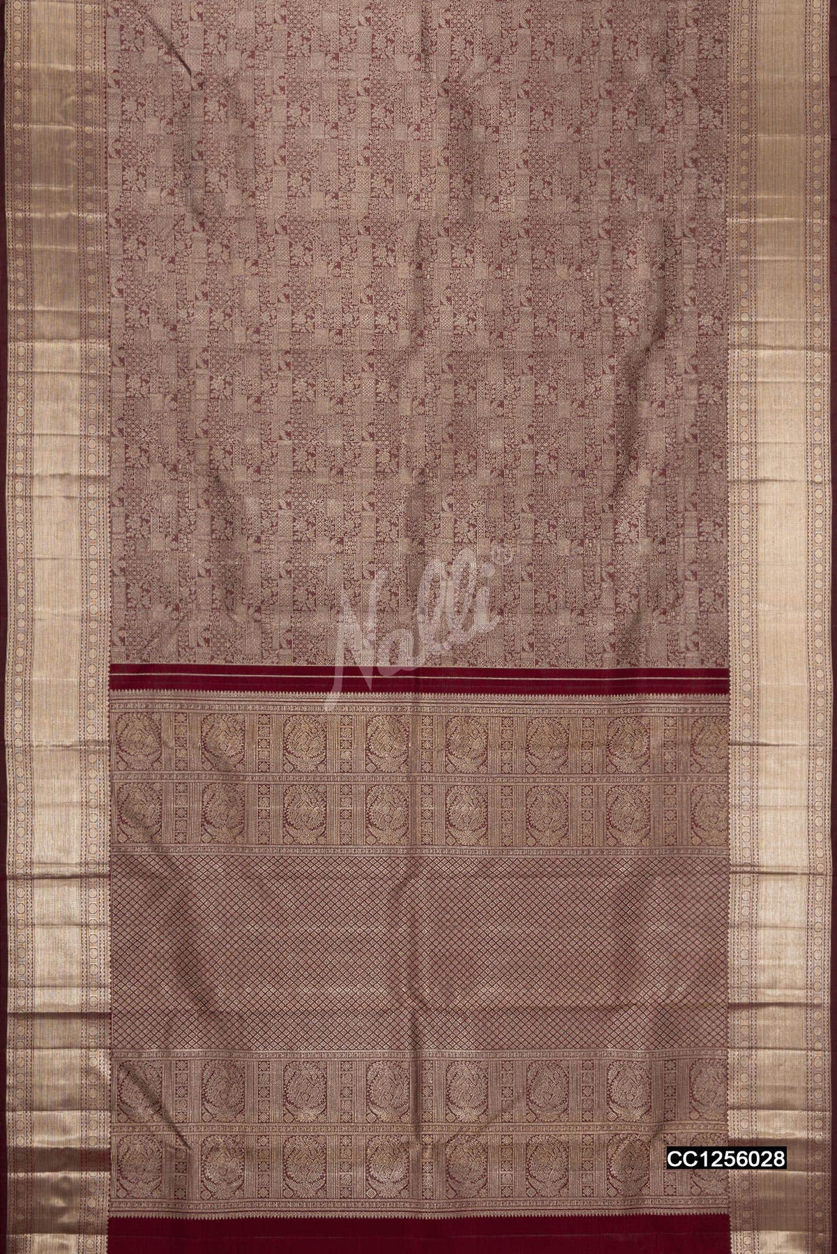 Maroon Kanchipuram Silk Saree