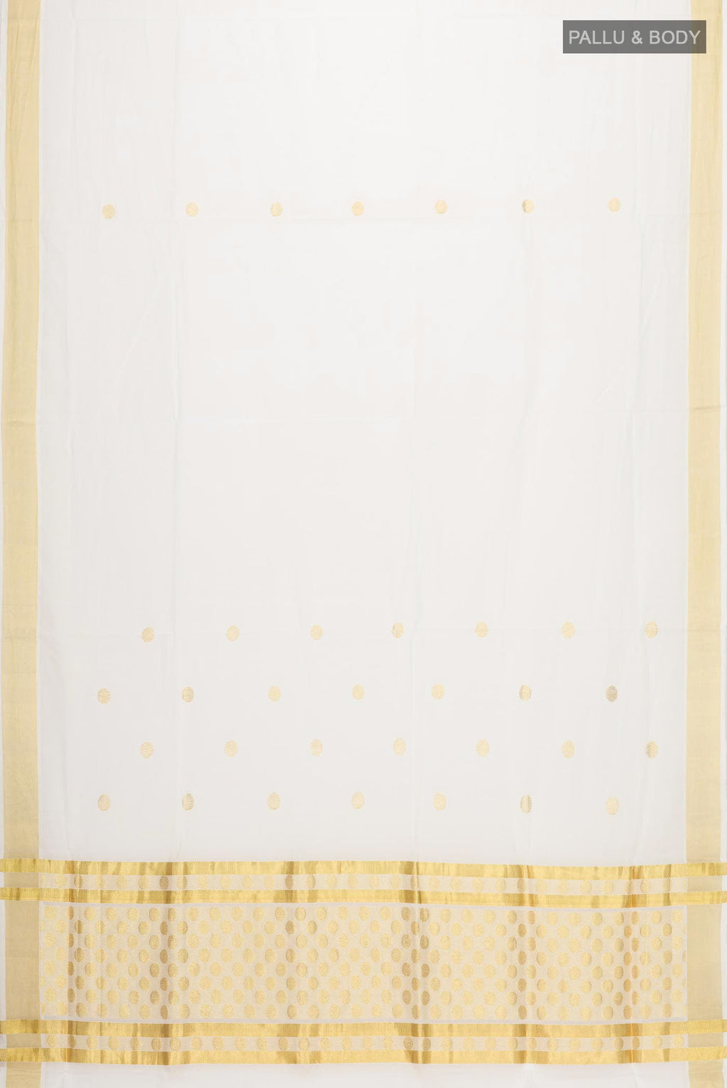 Off White Kerala Cotton Saree