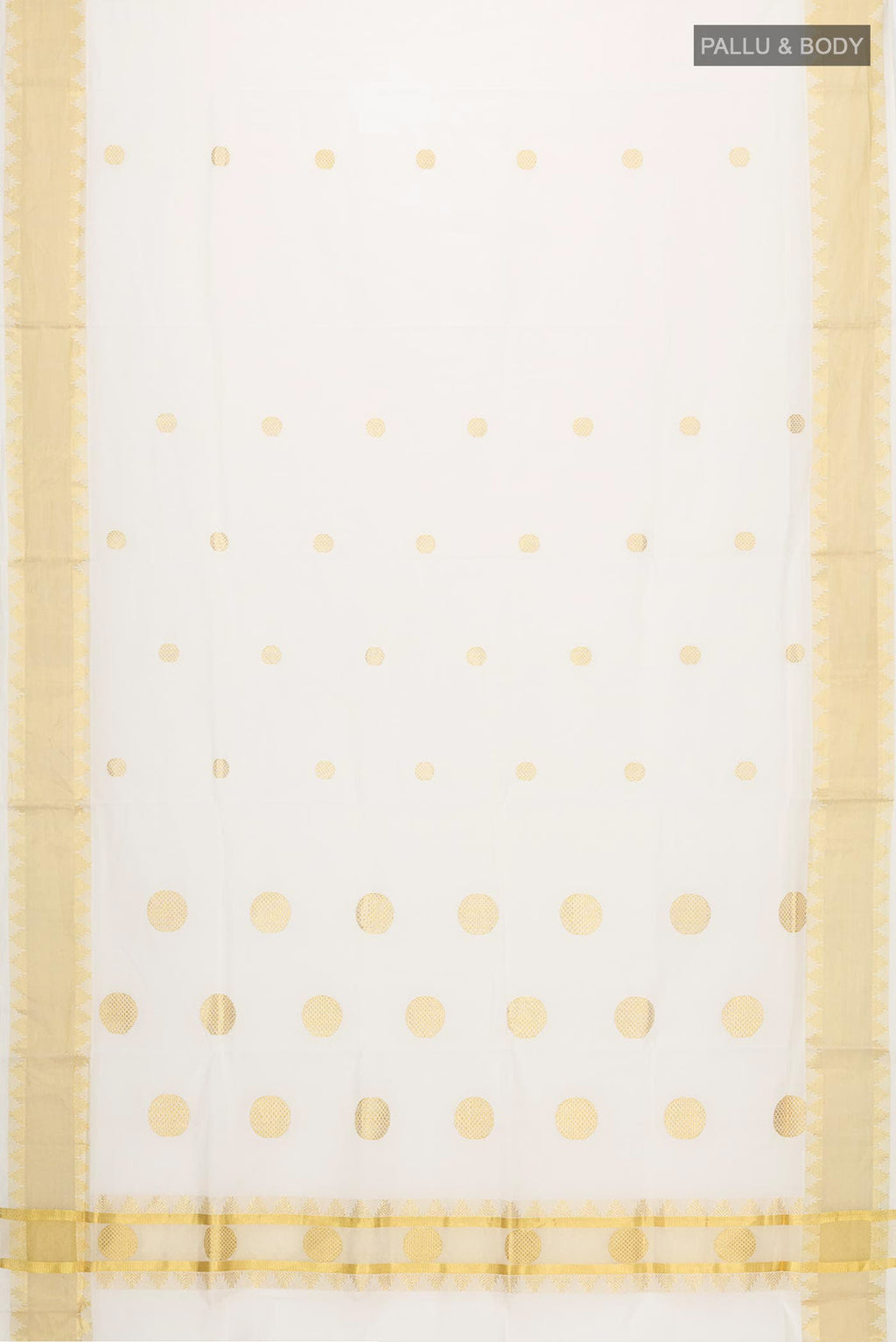 Off White Kerala Cotton Saree