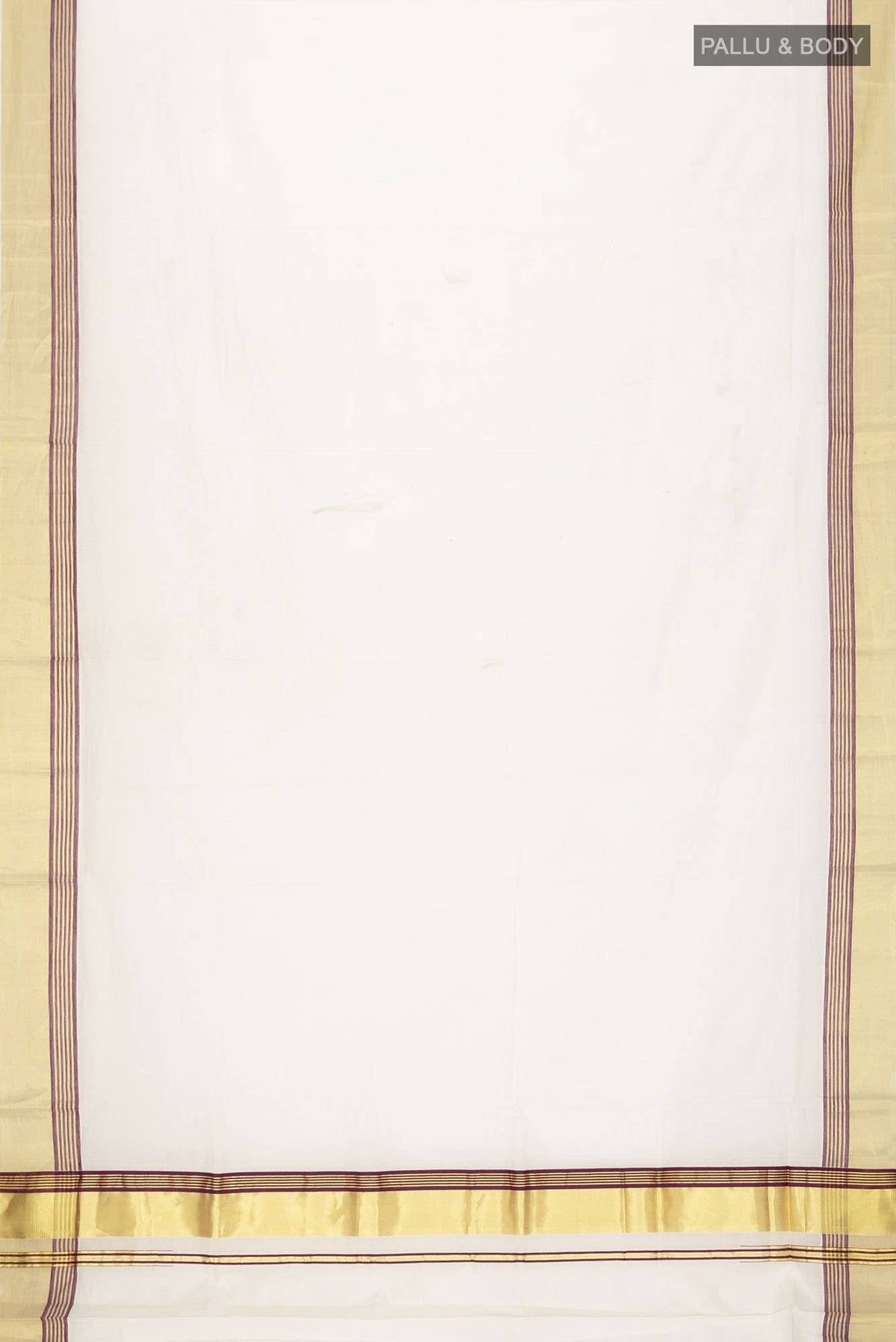 Off White Kerala Cotton Saree