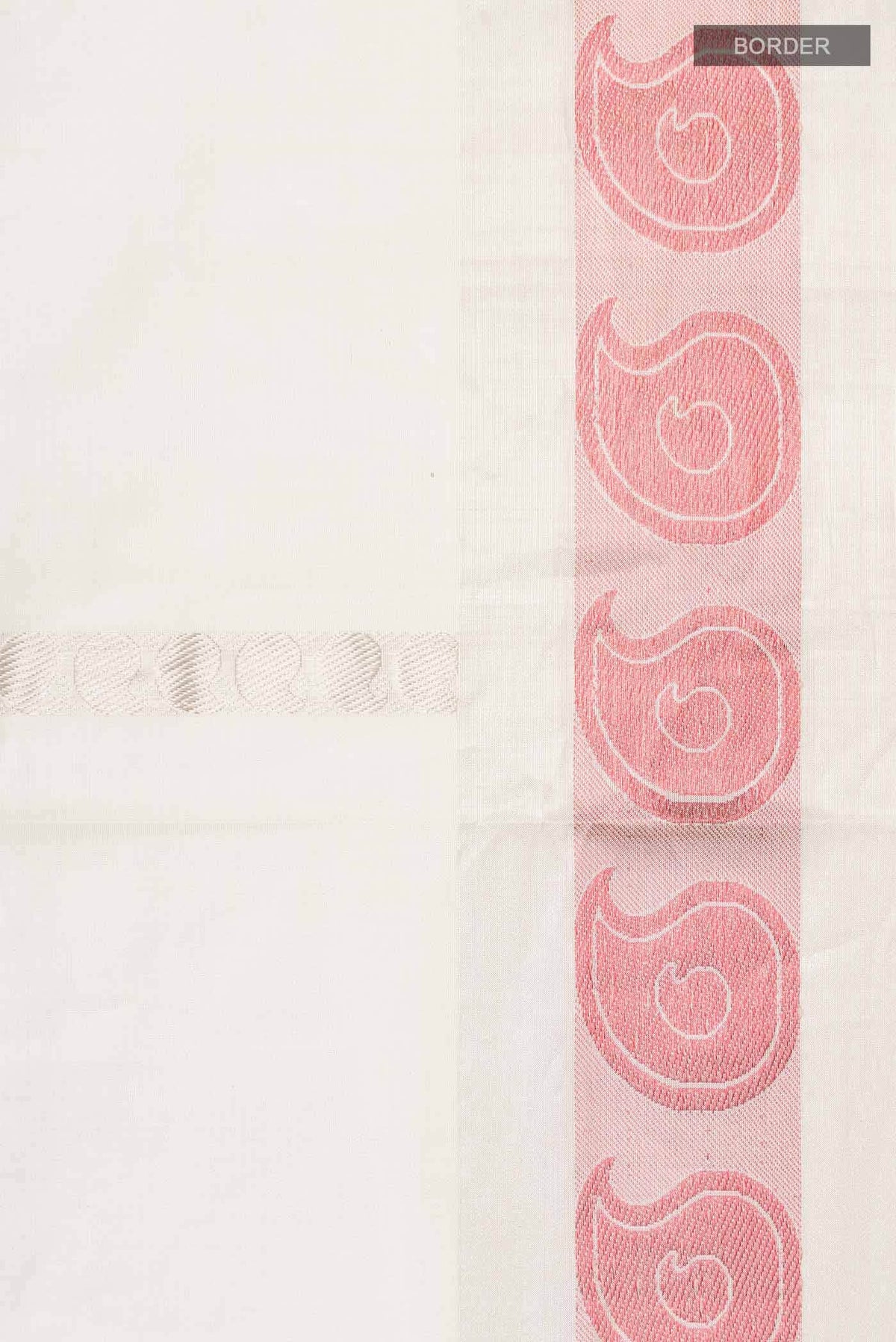 Off White Kerala Cotton Saree