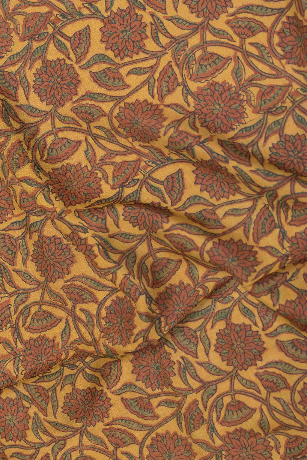 Mustard Dual Tone Tussar Silk Saree