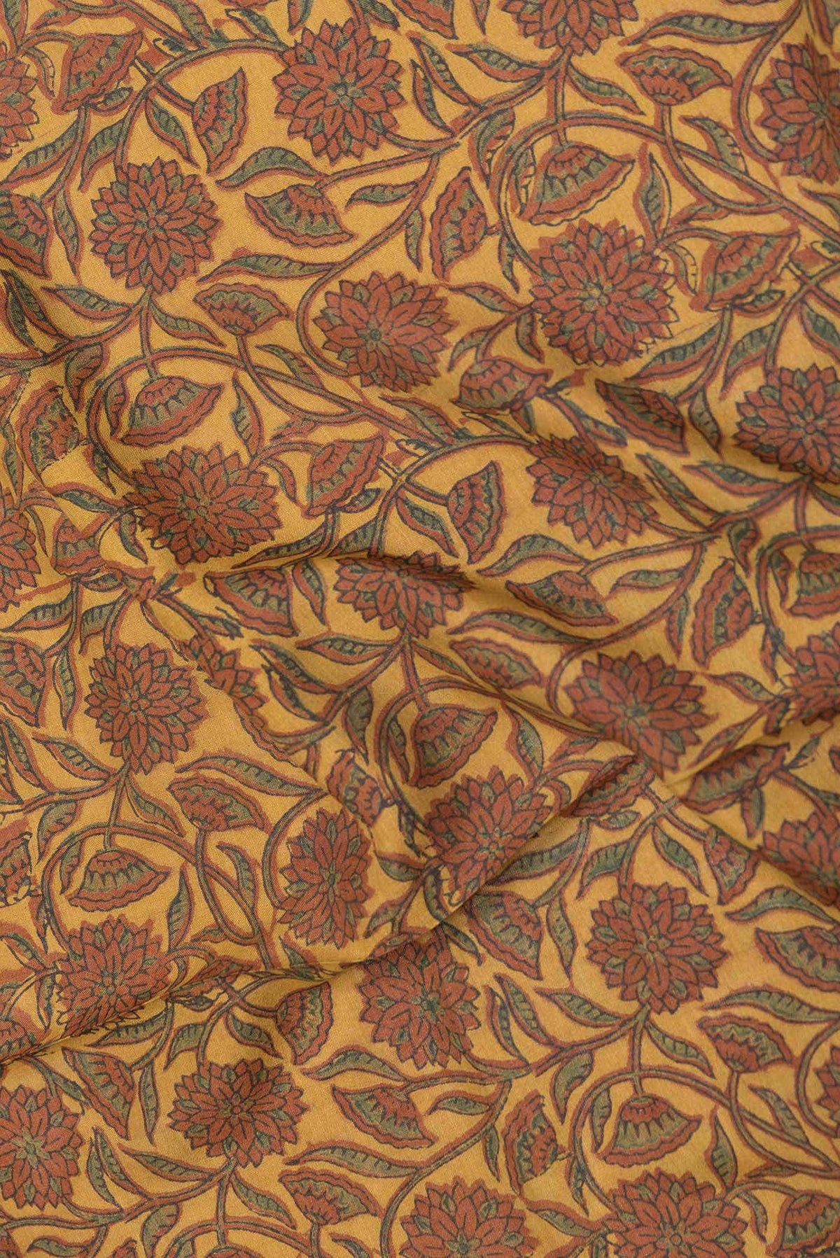 Mustard Dual Tone Tussar Silk Saree