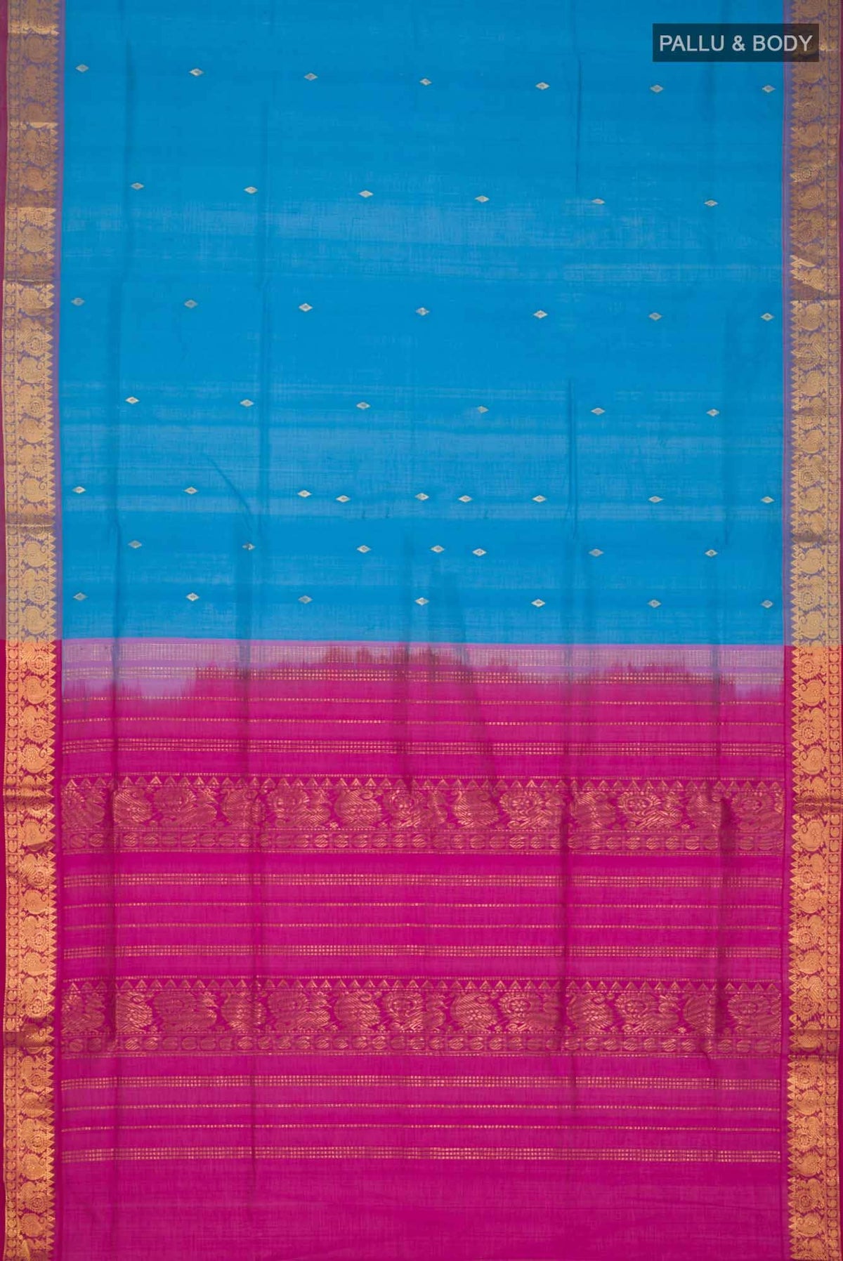 Blue Silk Cotton Saree