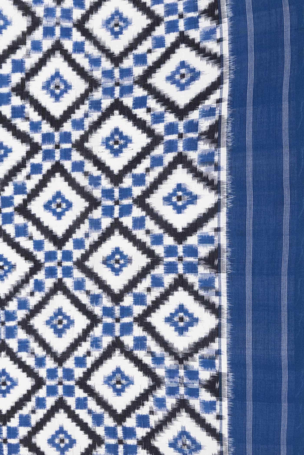 Off White Pochampally Cotton Saree