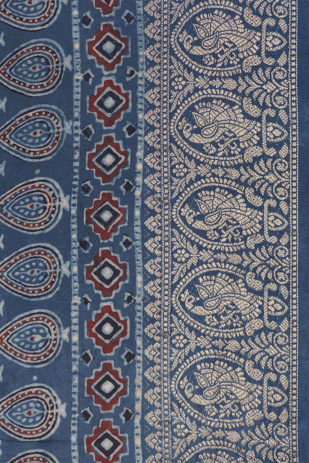 Navy Blue Dual Tone Satin Silk Saree