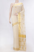 Off White Kerala Cotton Saree