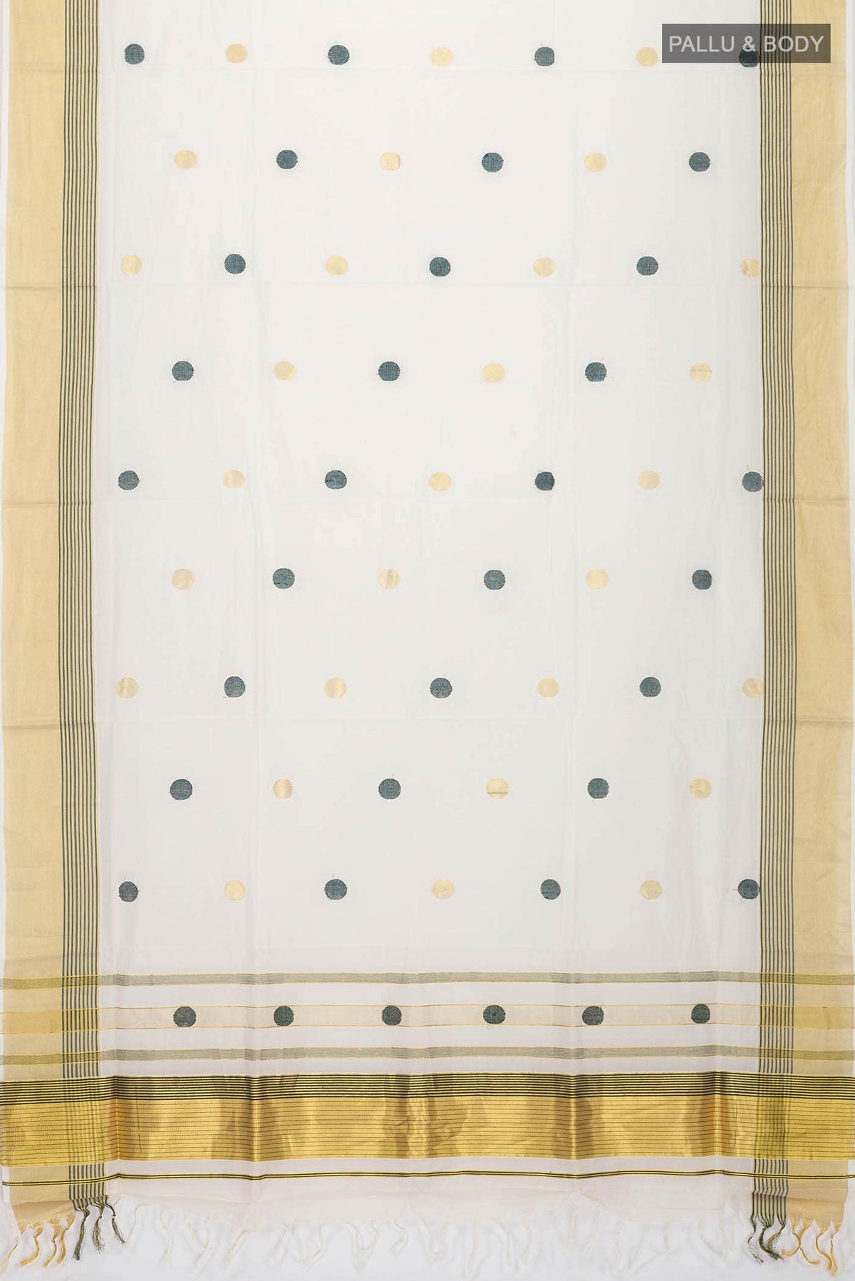 Off White Kerala Cotton Saree