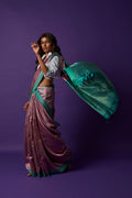 Kruti-Pink Bhagalpuri Tussar Silk Saree