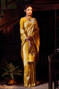 Chariots of the Sun-Yellow Banarasi Silk Saree